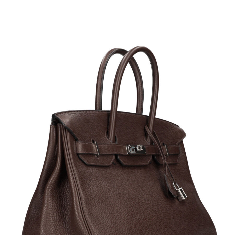 HERMÈS Birkin 35 Clemence Chocolat PHW | Studio Nafay