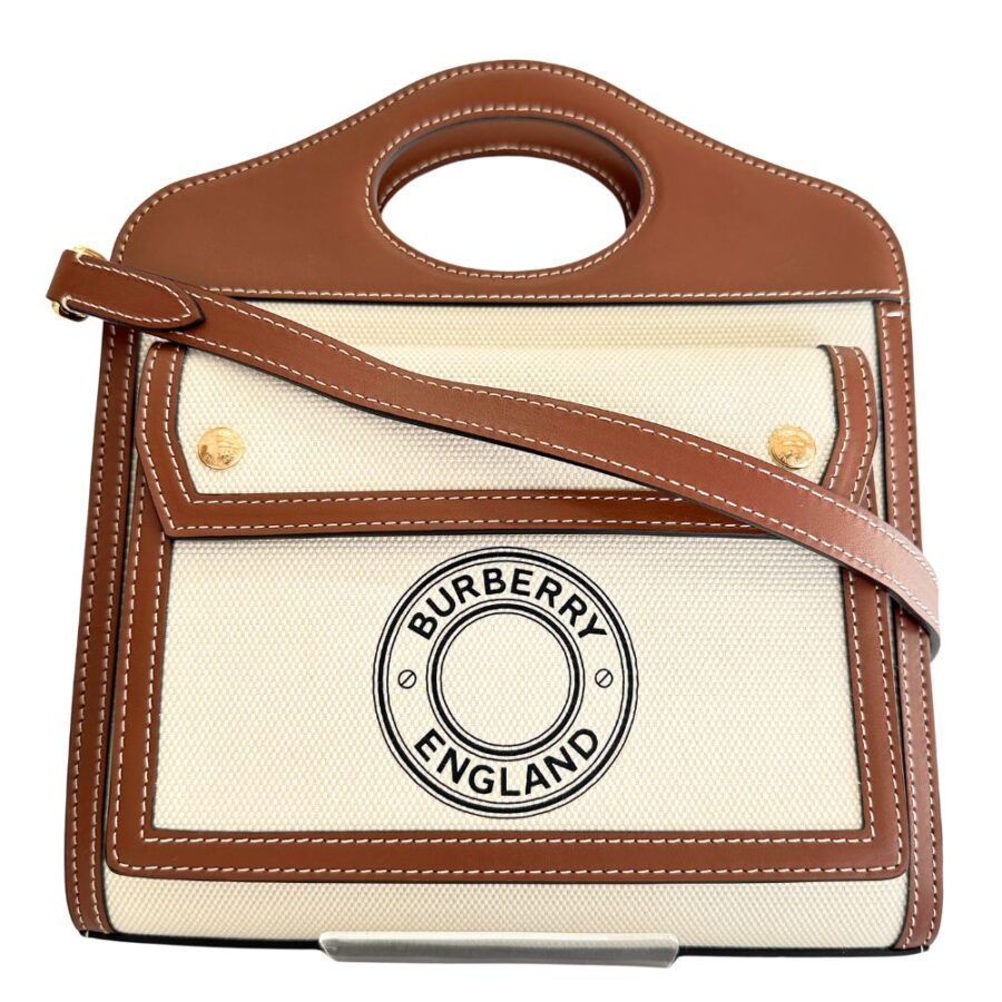 Burberry Pocket Bag Canvas Calf 2way Bag | Studio Nafay