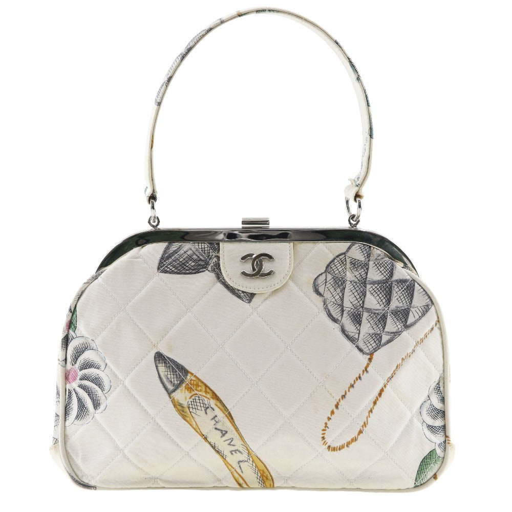 Chanel 30 Canvas White Handbag