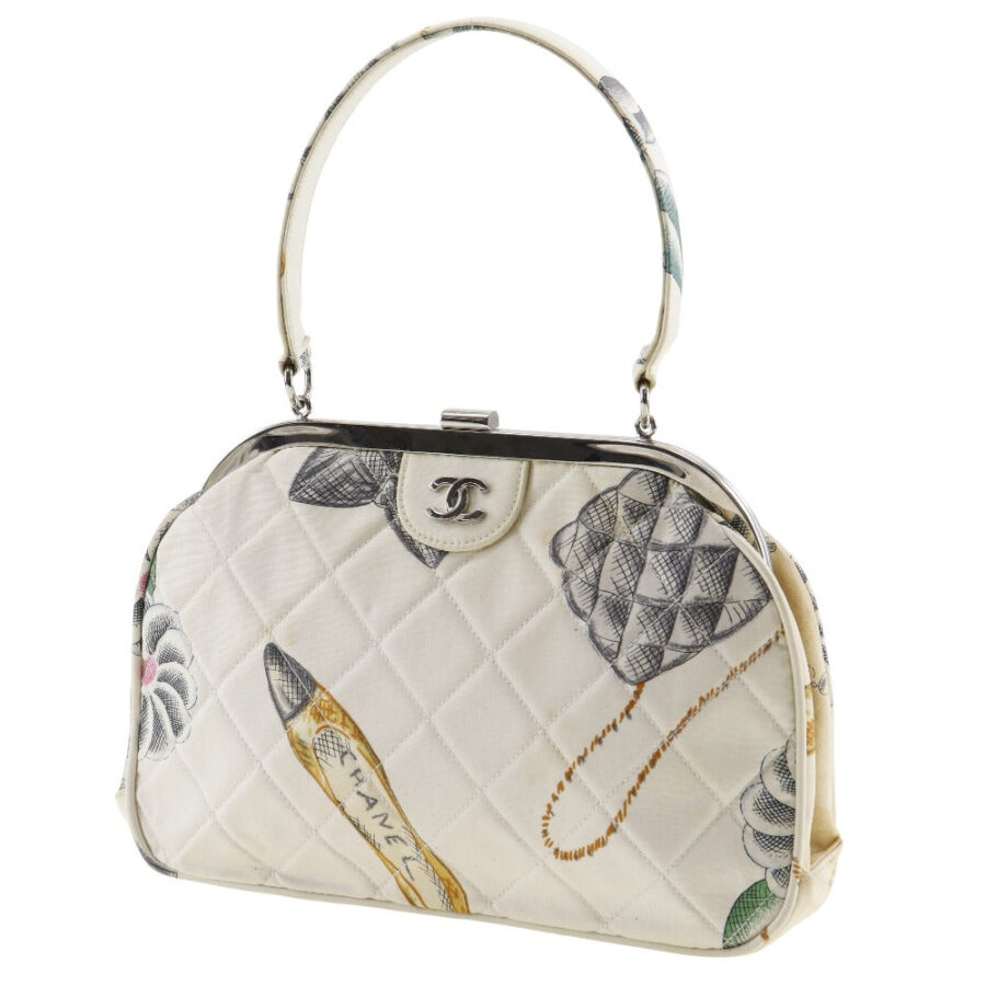 Chanel 30 Canvas White Handbag | Studio Nafay
