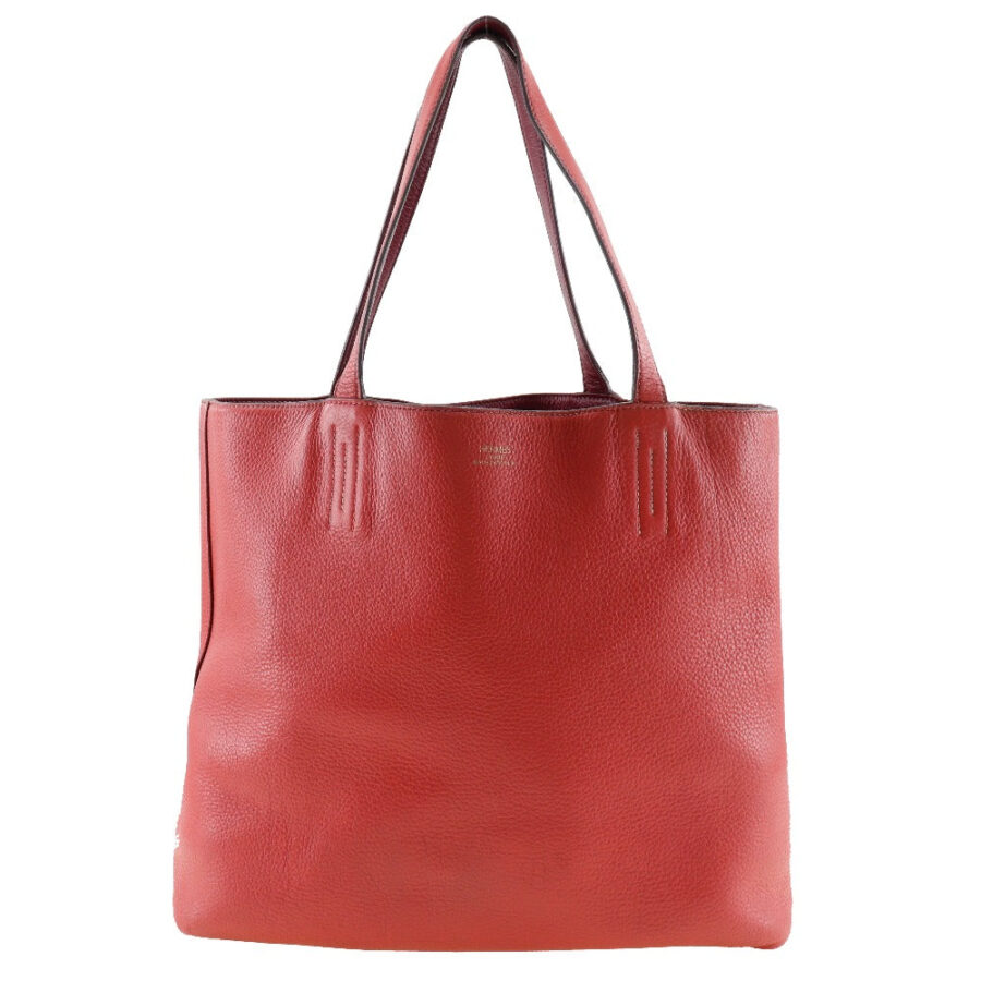 HERMES Tote Bag Taurillon Clemence Bougainvillea reversible Doble Sense 45 Women | Studio Nafay