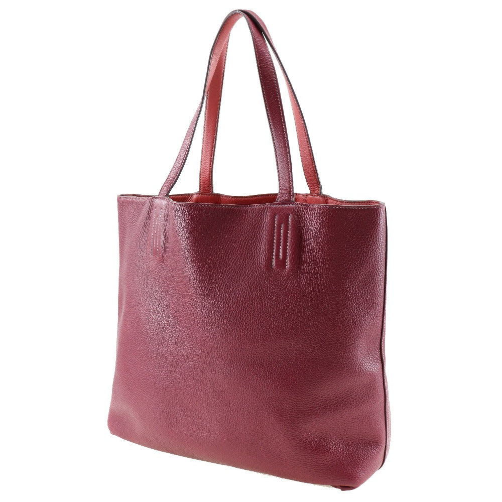 HERMES Tote Bag Taurillon Clemence Bougainvillea reversible Doble Sense 45 Women
