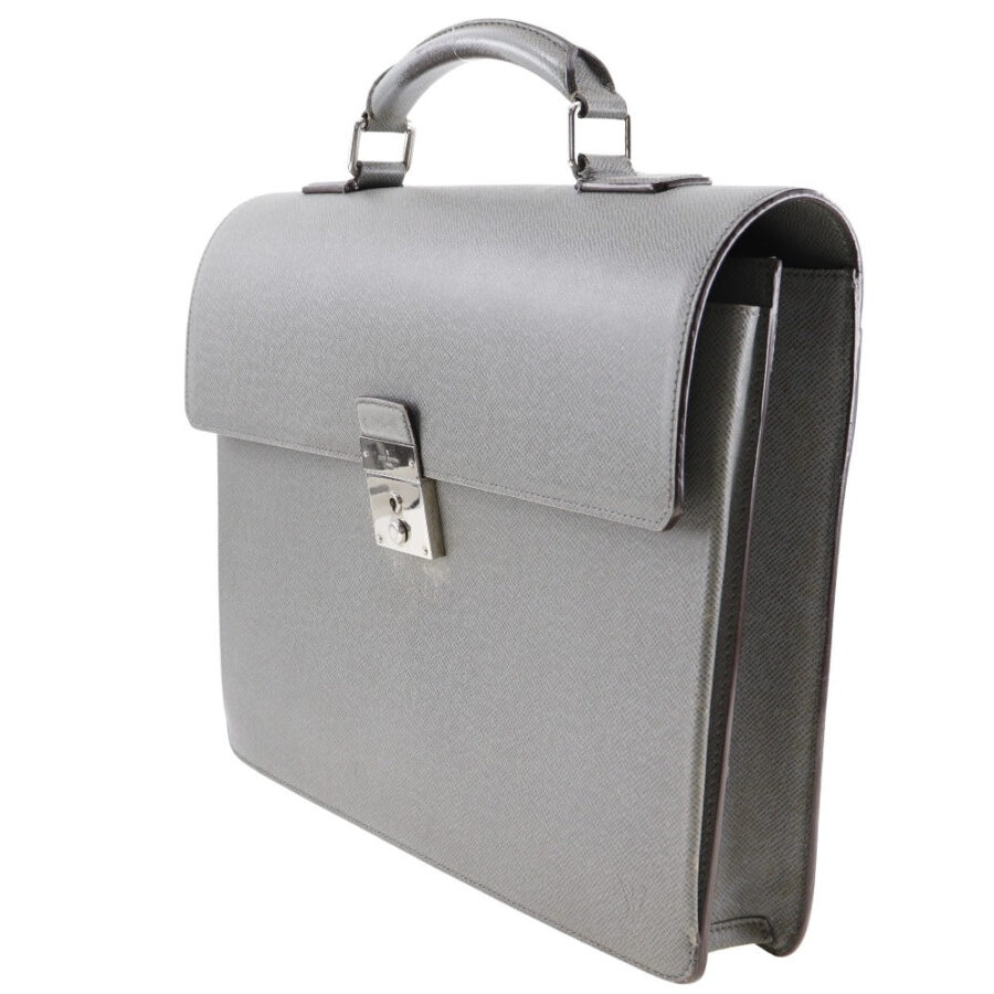 LOUIS VUITTON Business bag Taiga gray Briefcase Neo Robusto 2 | Studio Nafay