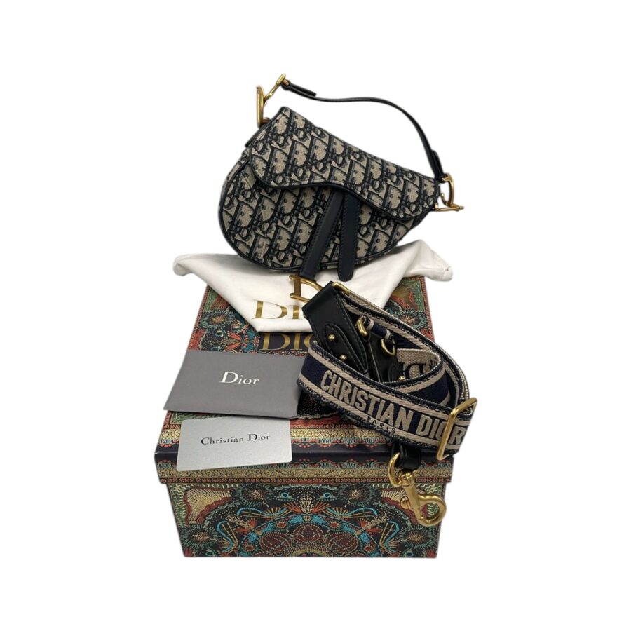 Dior Saddle Bag Blue Oblique Jacquard Canvas | Studio Nafay