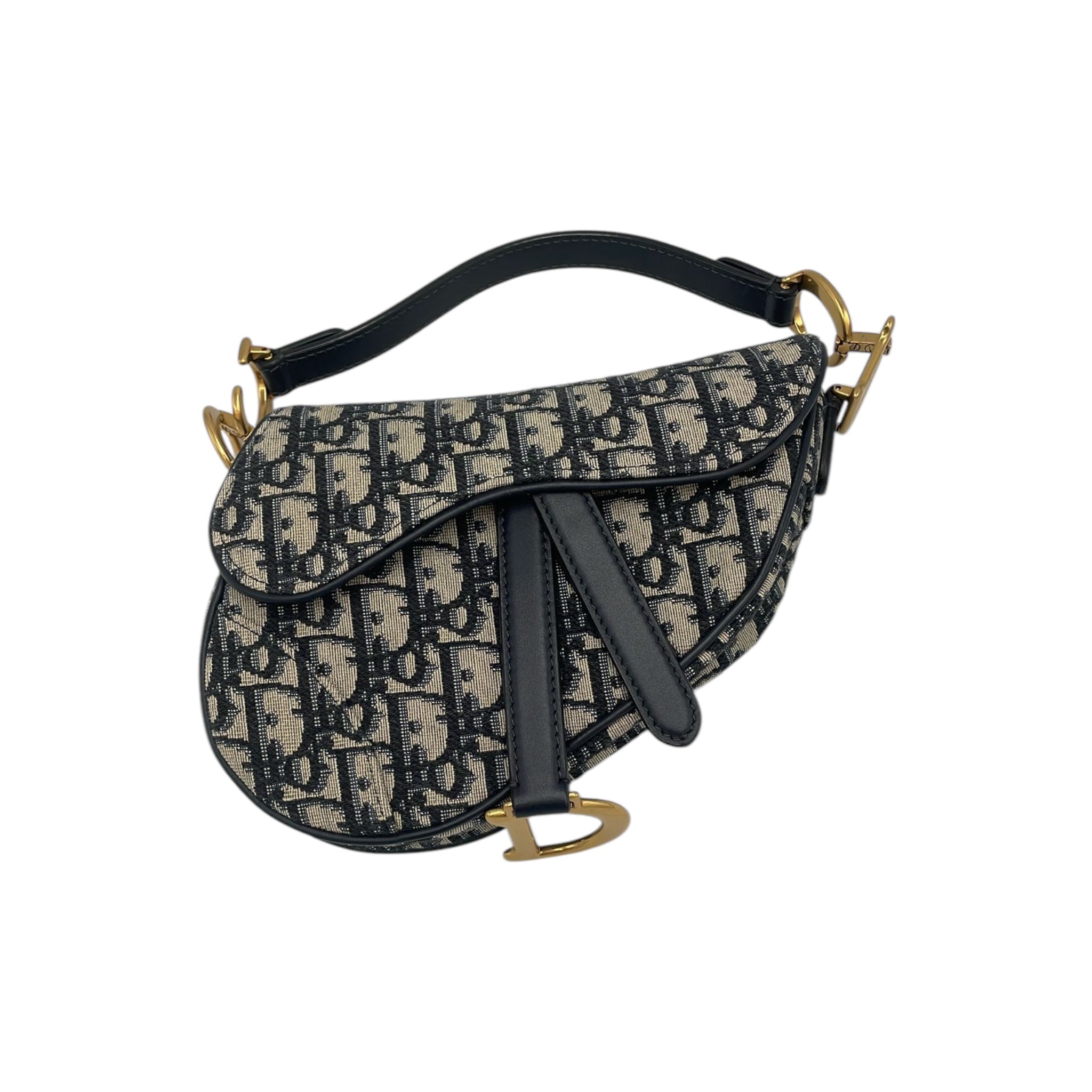 Dior Saddle Bag Blue Oblique Jacquard Canvas