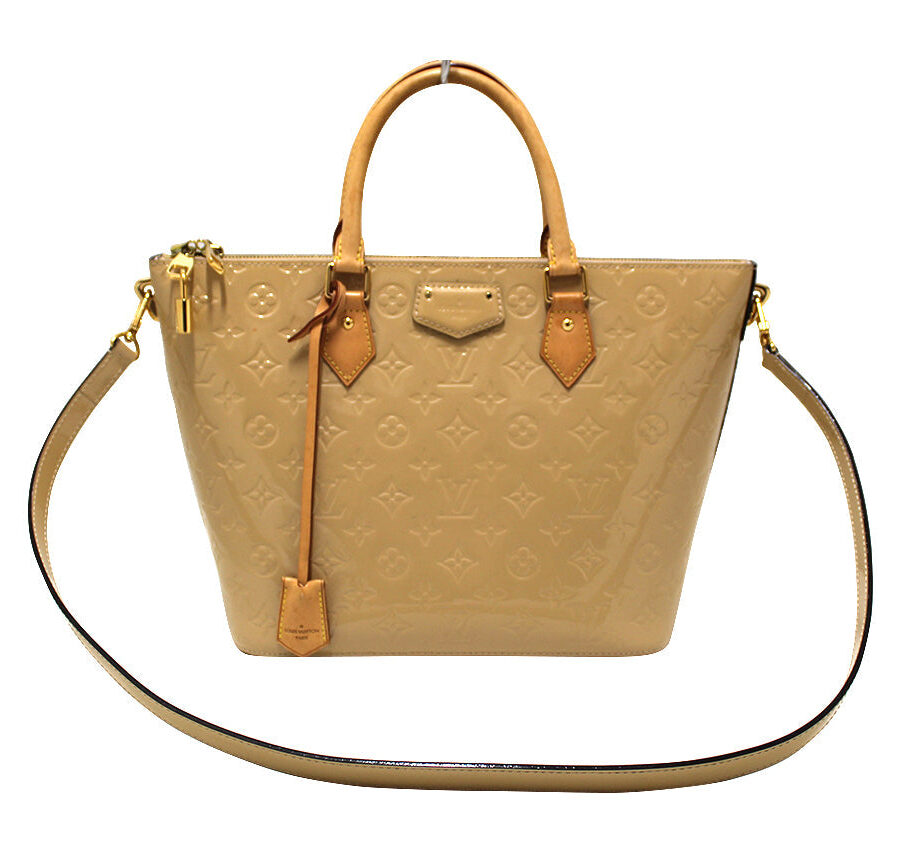 Louis Vuitton Beige Monogram Vernis Leather Montebello MM Tote Bag | Studio Nafay