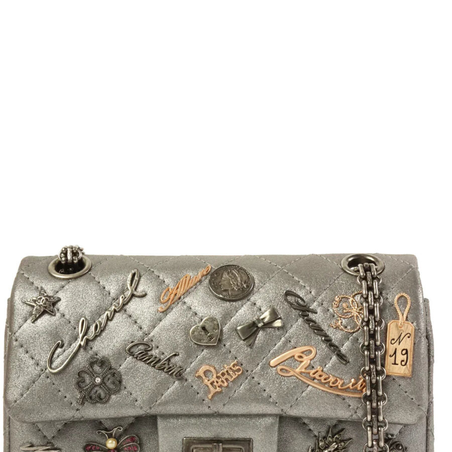 Chanel Around Made. Icon Charm Chain Bag Mini Metallic Silver | Studio Nafay