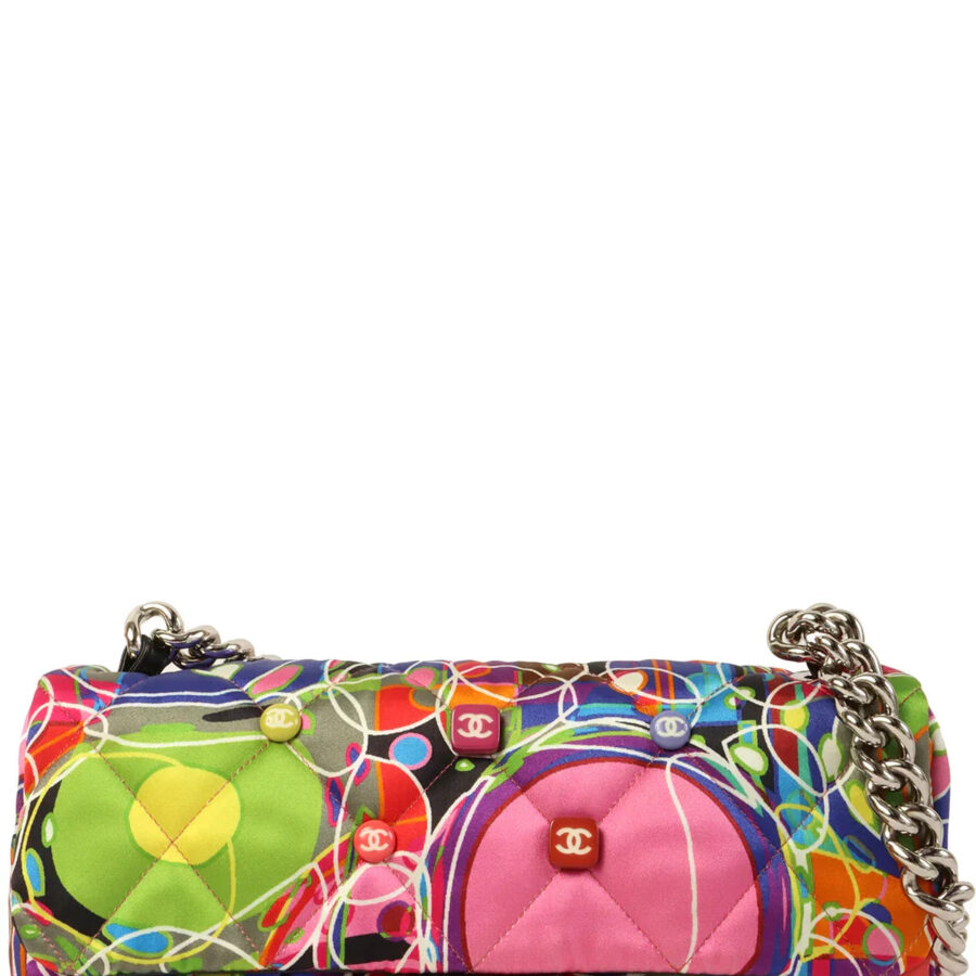 Chanel Around Made Silk Satin Turn-Lock Chain Bag Multi | Studio Nafay