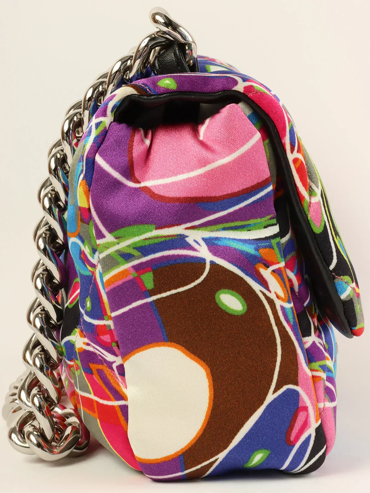 Chanel Around Made Silk Satin Turn-Lock Chain Bag Multi - Product Image 2