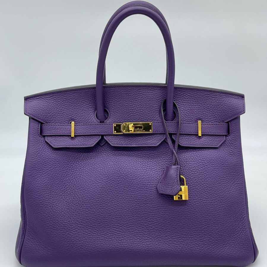 Hermes Birkin 35 Ultra Violet Togo Bag Gold Hardware | Studio Nafay