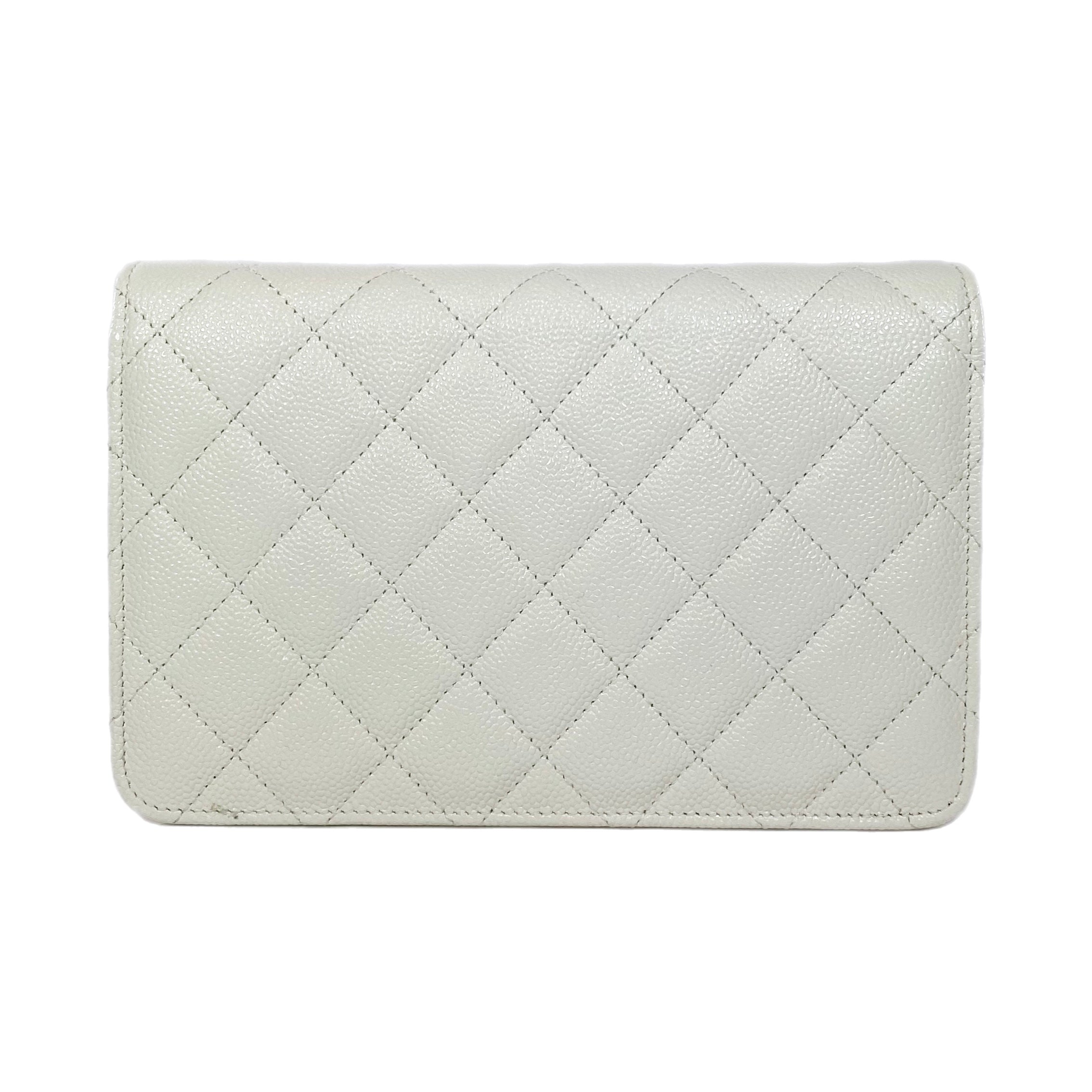 Chanel Flap Caviar Leather Gold Crossbody Bag