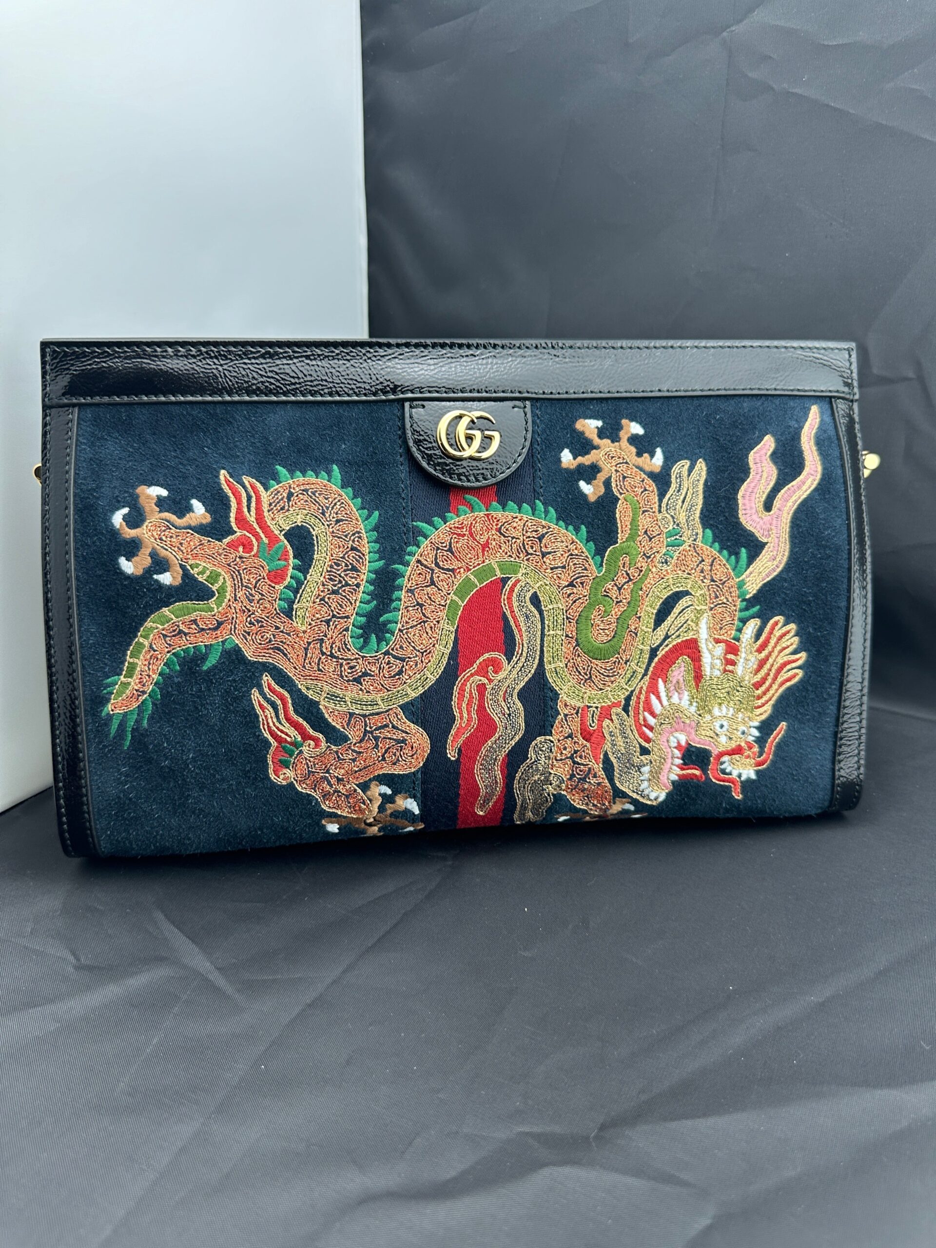Red Gucci bag editorial