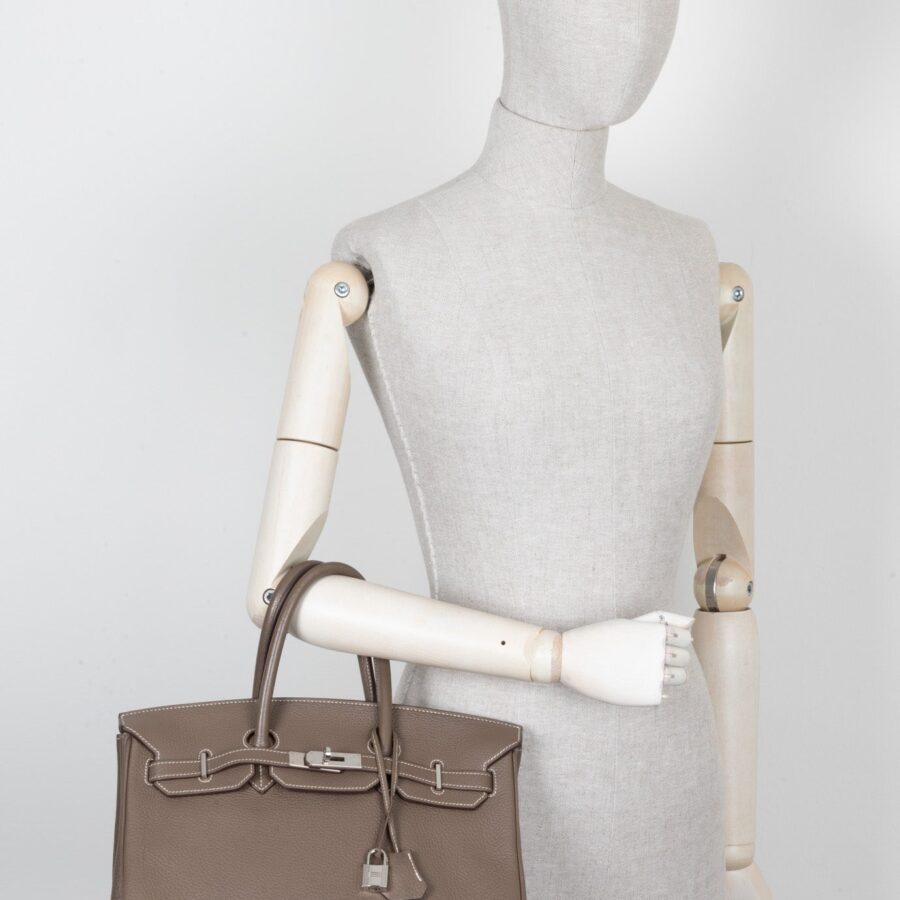 HERMÈS Birkin 35 Clemence Etoupe Palladium | Studio Nafay