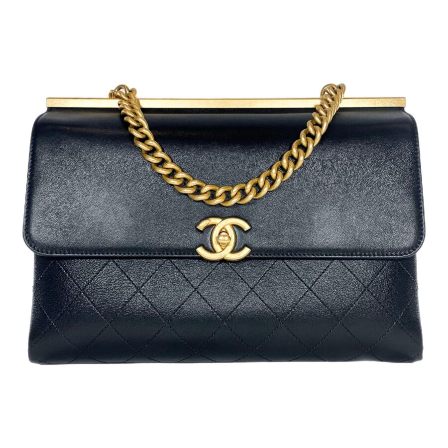 Chanel Black Coco Luxe Two Pocket Flap Bag | Studio Nafay