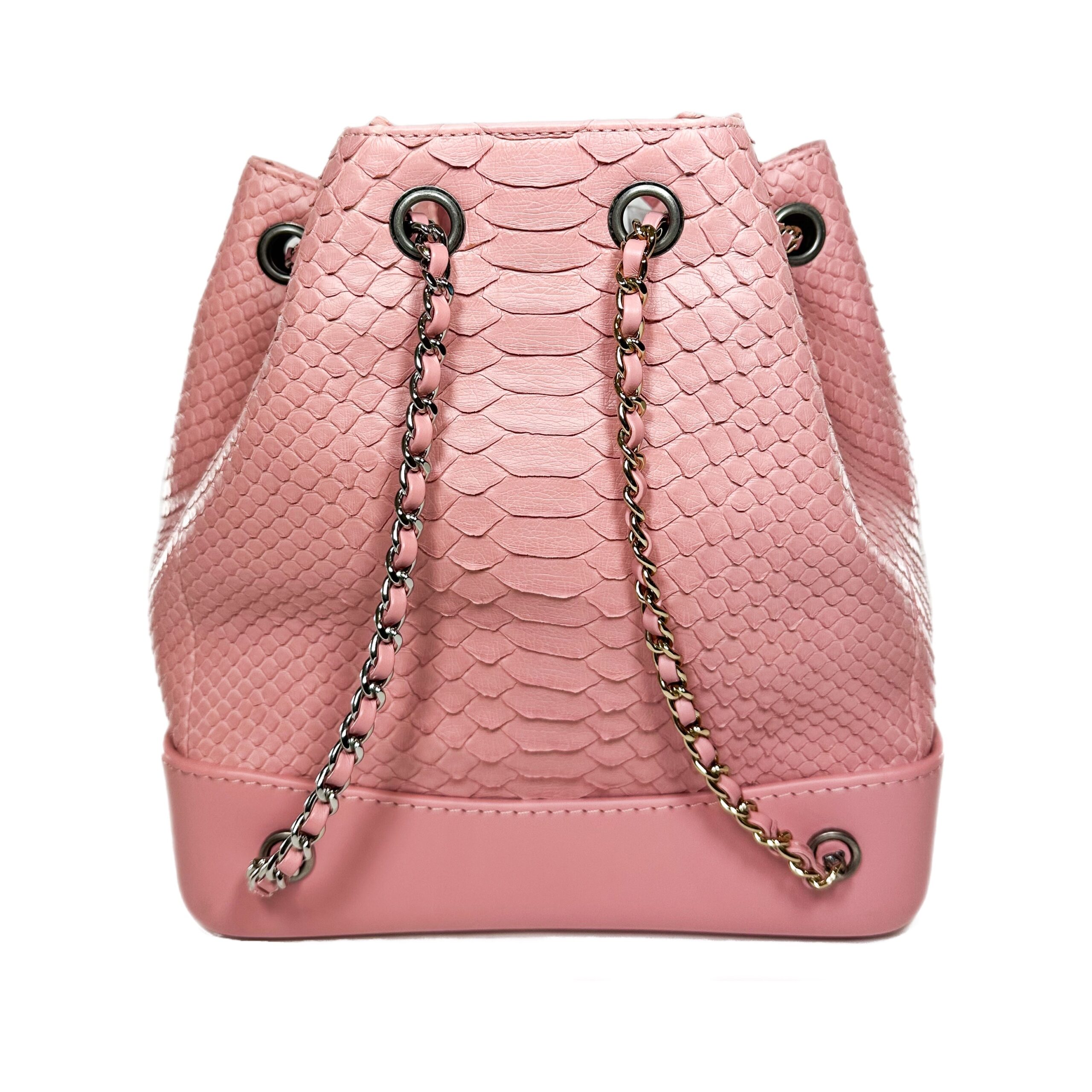 Chanel Light Pink Python Gabrielle Small Backpack