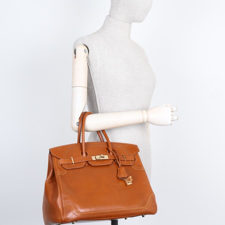 HERMÈS Birkin 35 Ghillies Veau Tadelakt Fauve | Studio Nafay