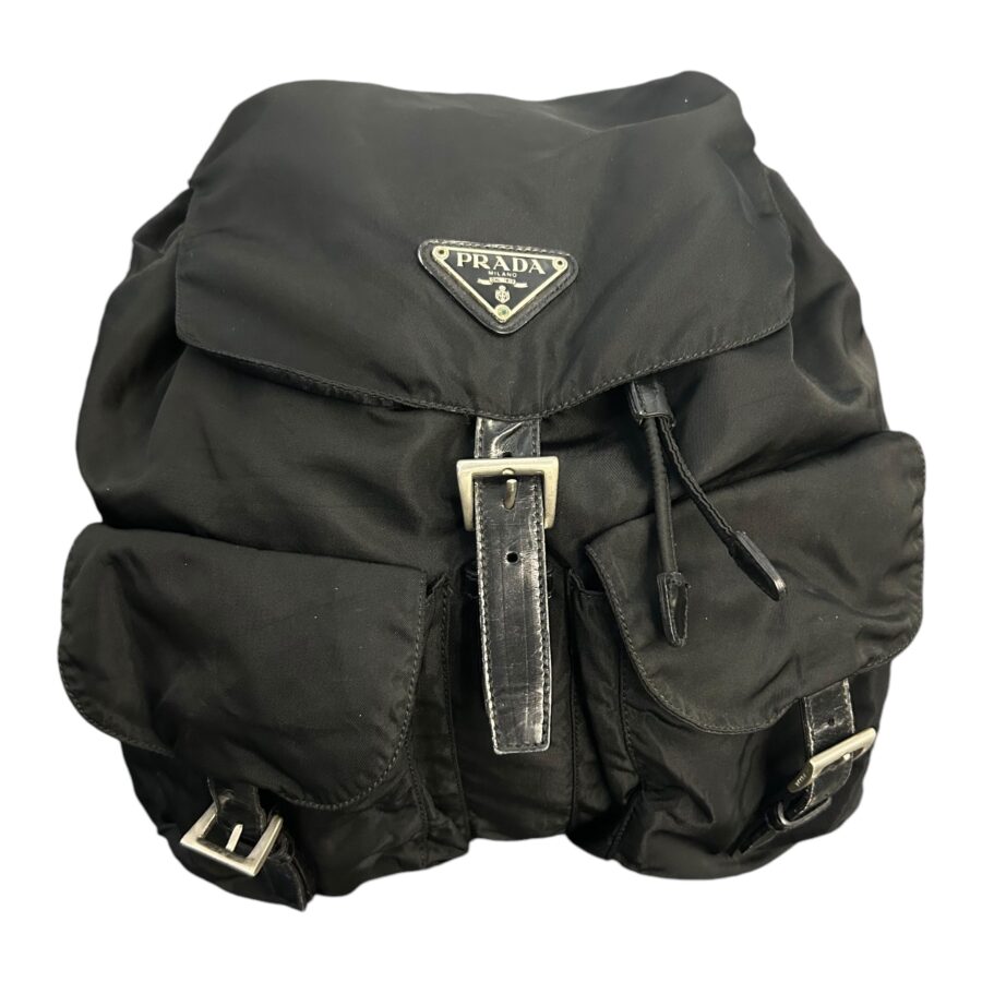 Prada Black Nylon Utility Backpack | Studio Nafay