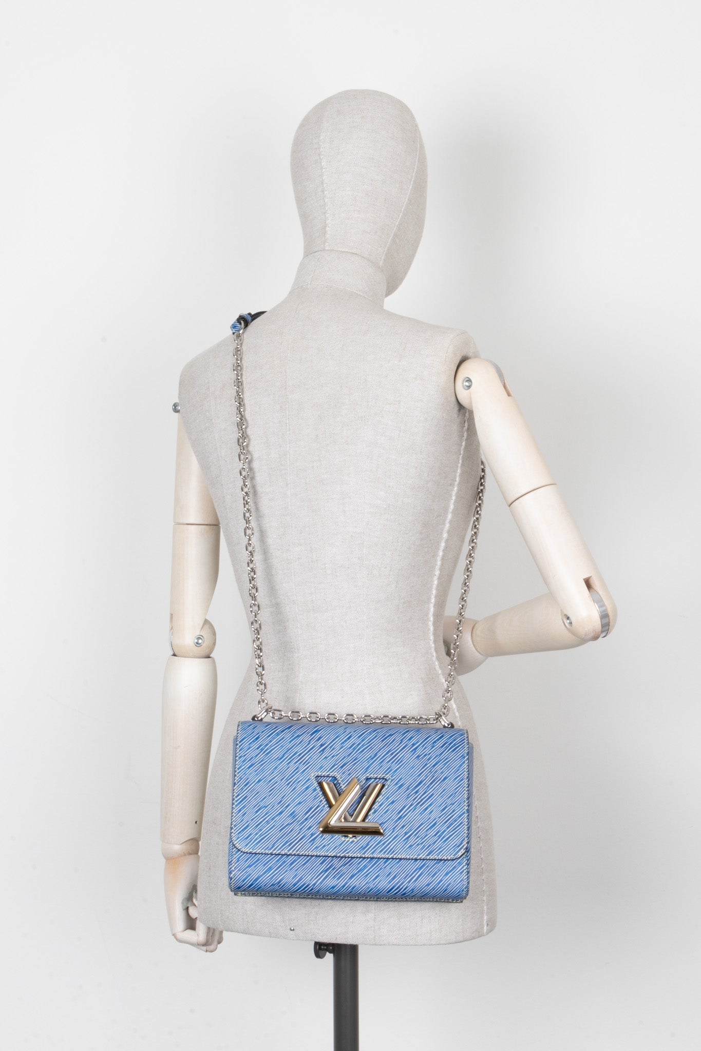 LV Twist MM Crossbody Bag Blue Epi