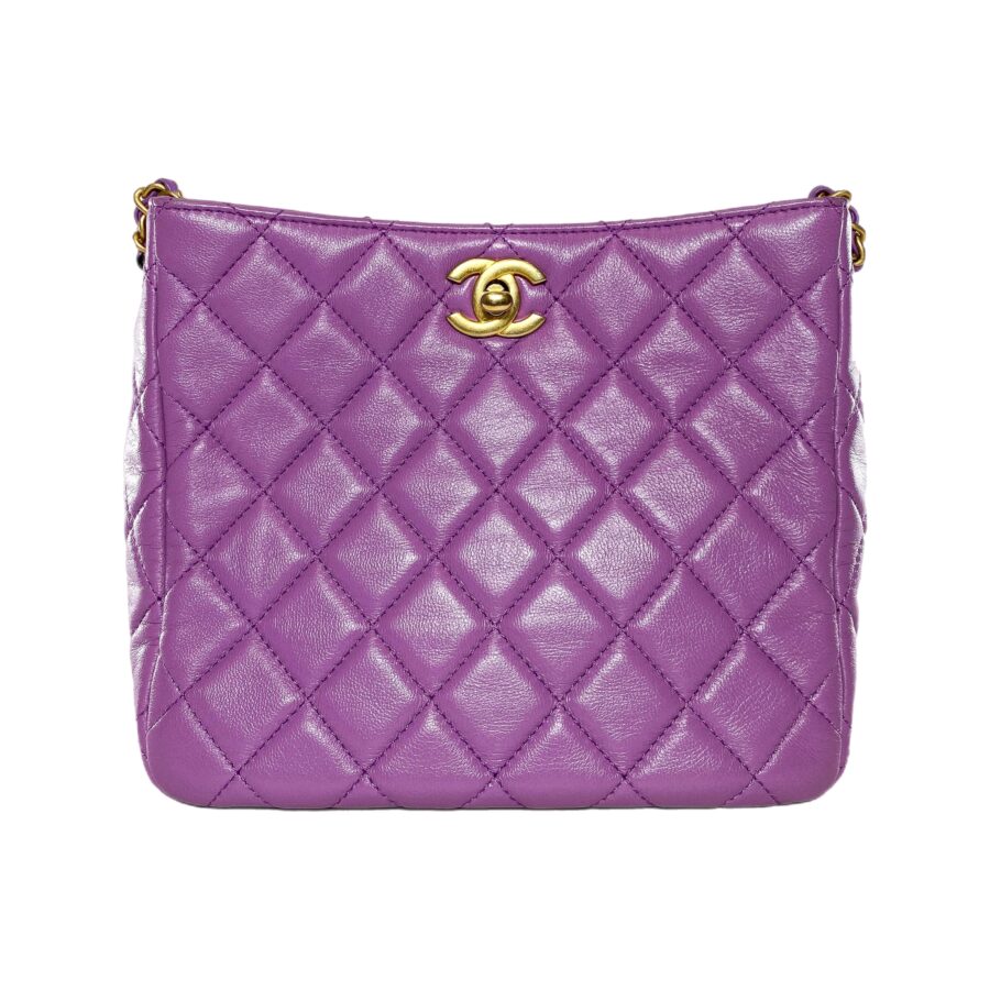 Chanel Small Quilted Purple Pearl Crush Hobo Bag | Studio Nafay
