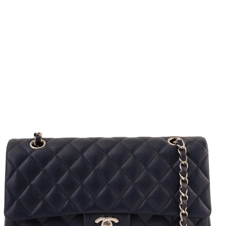 Chanel Around Made Caviar Skin Classic New Chain Bag Cm Navy | Studio Nafay