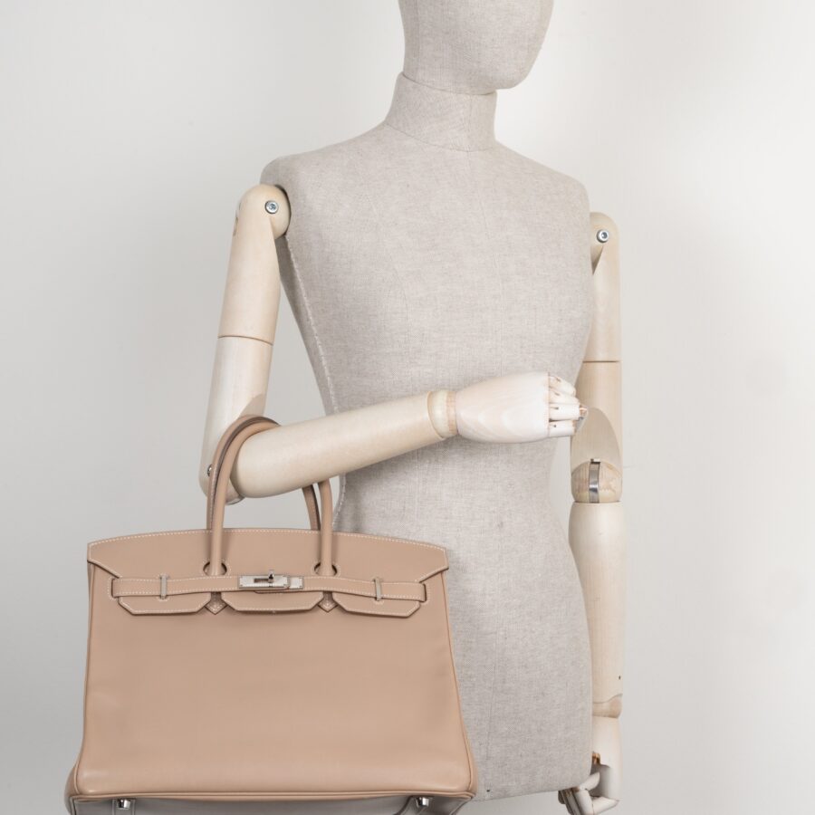 HERMÈS Birkin 35 Tadelakt Guilloche Argile | Studio Nafay