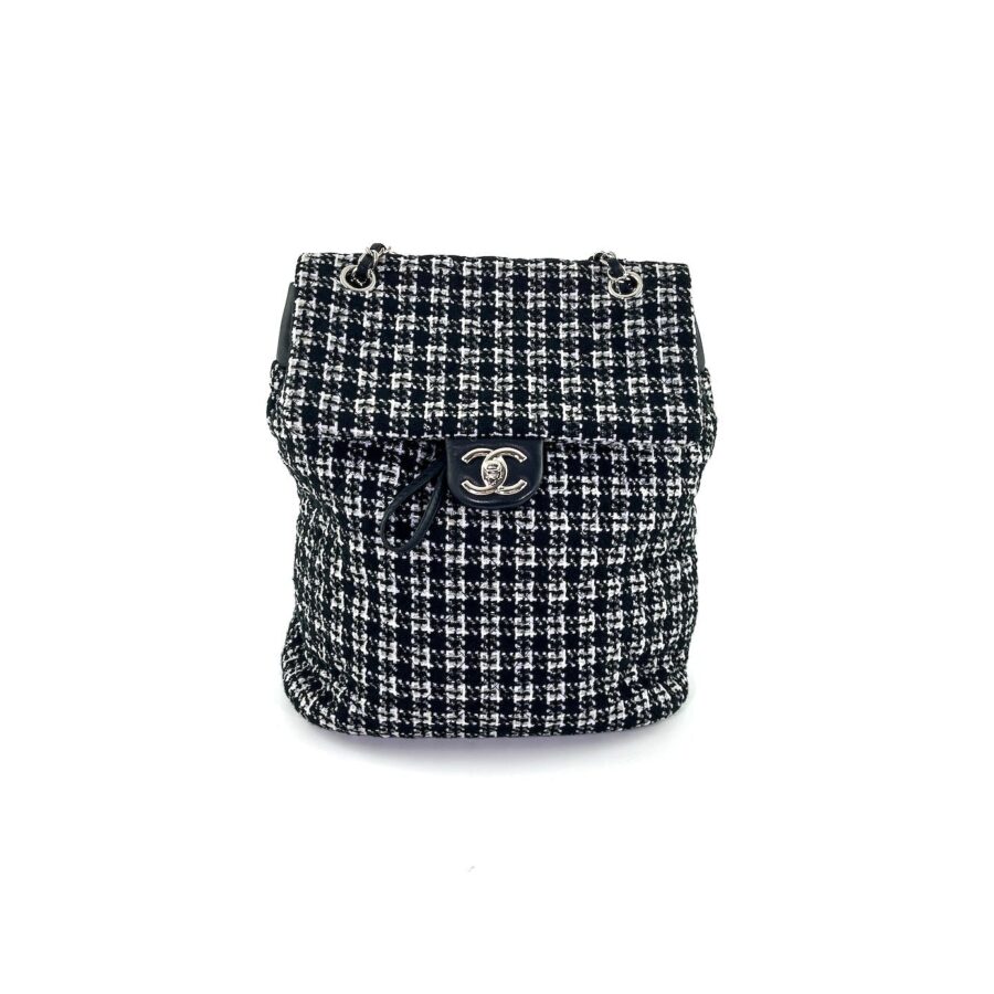 CHANEL Urban Spirit Tweed Black White Backpack | Studio Nafay