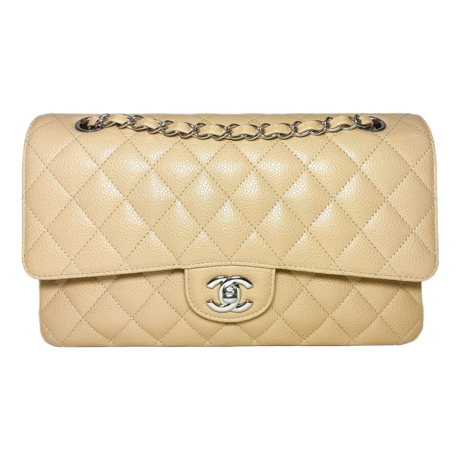 Chanel Beige Medium Classic Flap Bag | Studio Nafay
