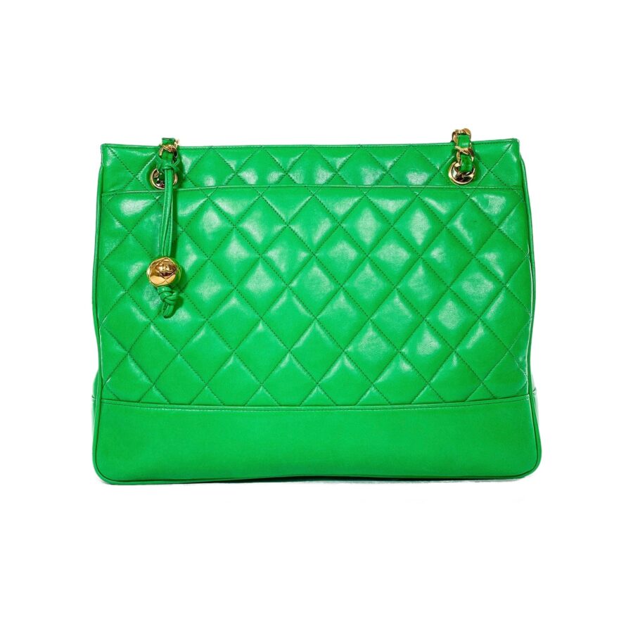 Chanel Large Lambskin Gold Shoulder Bag | Studio Nafay