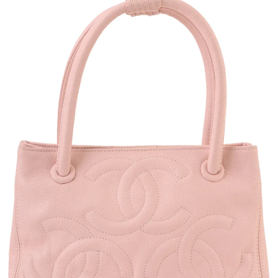 Chanel Around Made Triple Cc Mark Stitch Top Handle Bag Pastel Pink | Studio Nafay