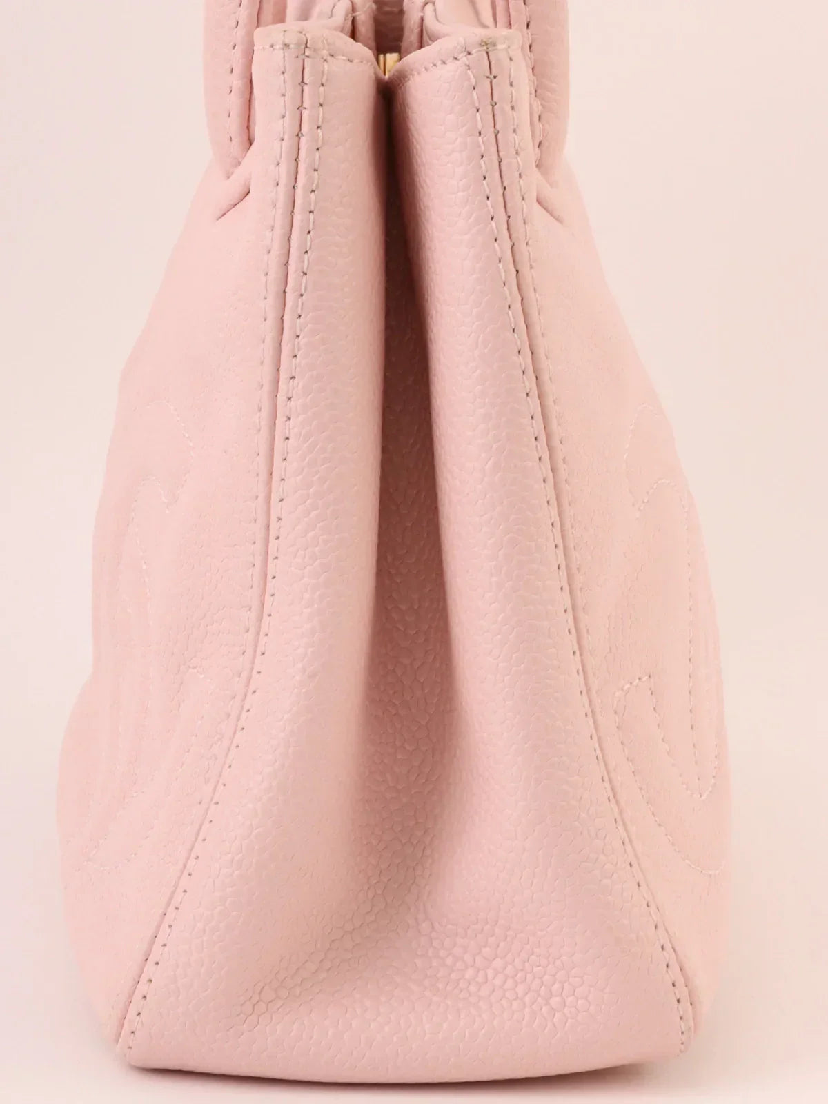 Chanel Around Made Triple Cc Mark Stitch Top Handle Bag Pastel Pink