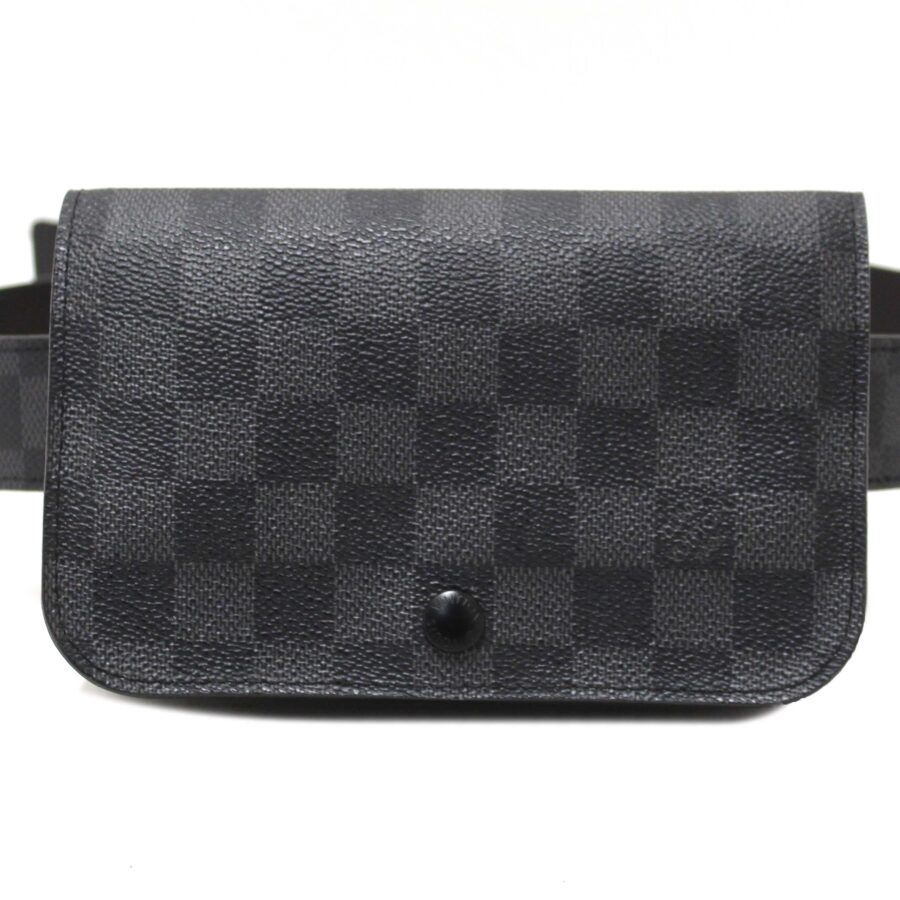 Louis Vuitton Damier Graphite Ceinture Pochette Homme Belt Bag Size 85/34 | Studio Nafay