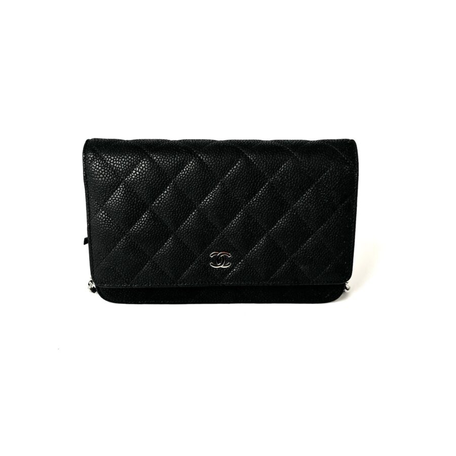 CHANEL 13S WOC Wallet on Chain Black Quilted Leather Crossbody Bag | Studio Nafay