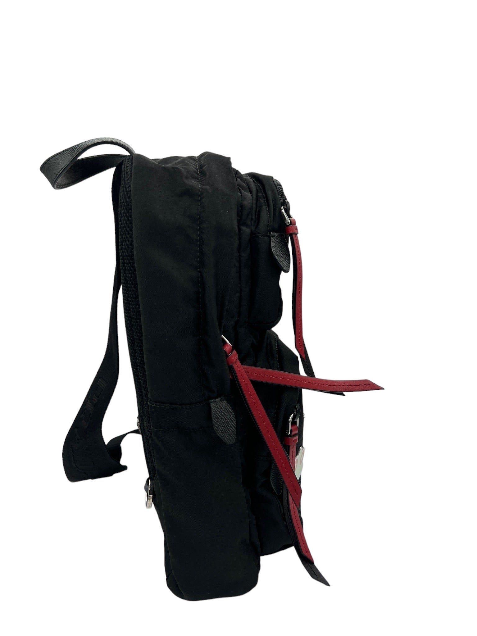 Smalto Black Multi Nylon Saffiano Backpack