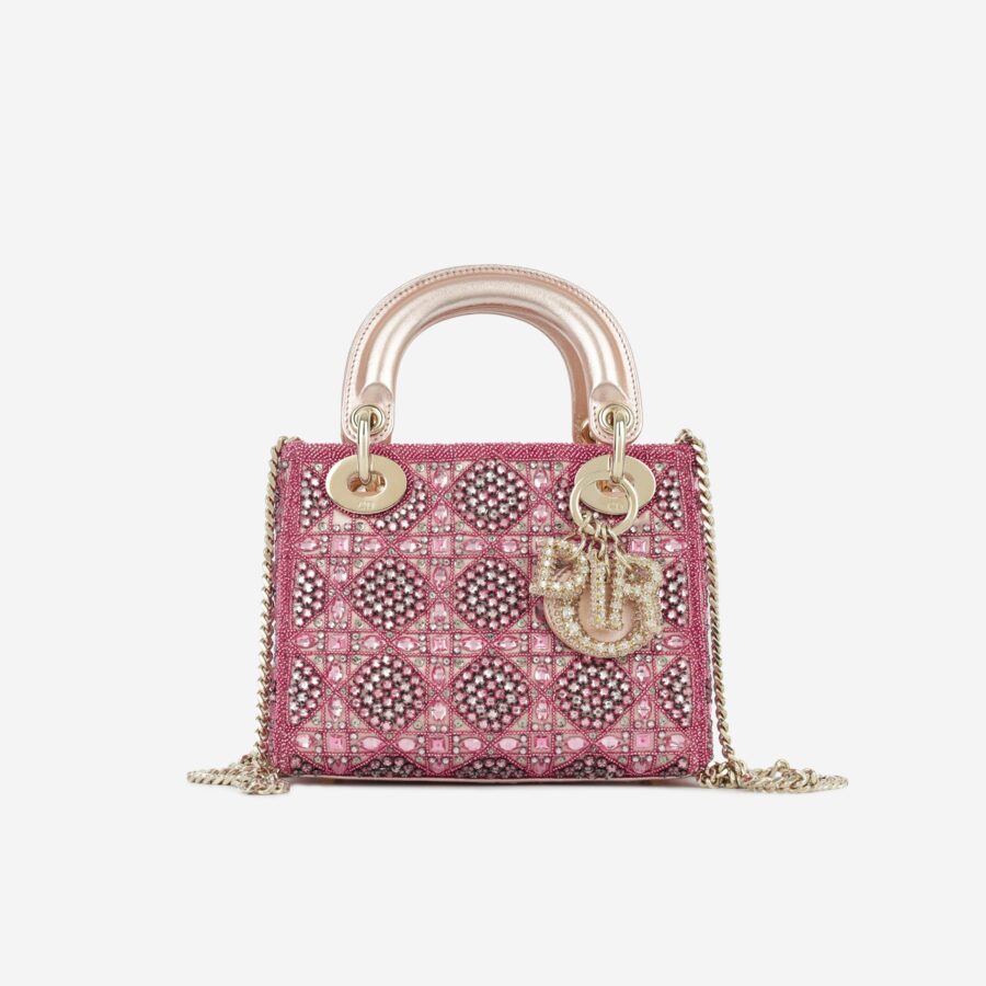 Mini Lady Dior - Pink Crystal Beaded | Studio Nafay