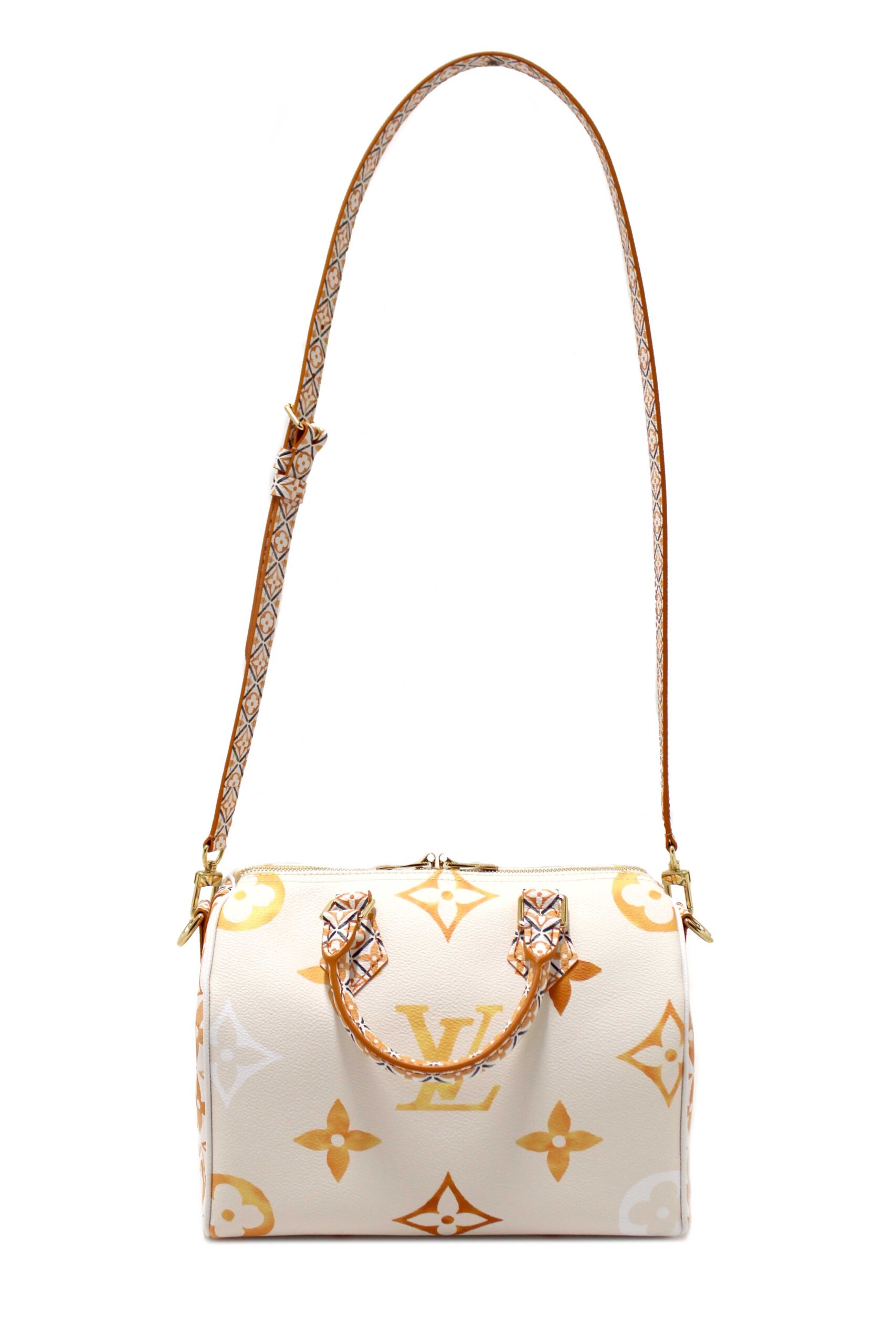 NEW Louis Vuitton Limited Edition Beige/Orange Monogram Giant By The Pool 2.0 25 Bandouliere Bag