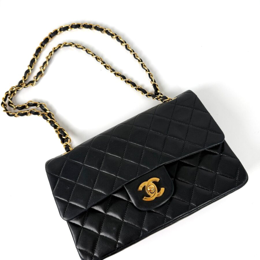 CHANEL Small Classic Quilted Lambskin Leather Double Flap Bag | Studio Nafay