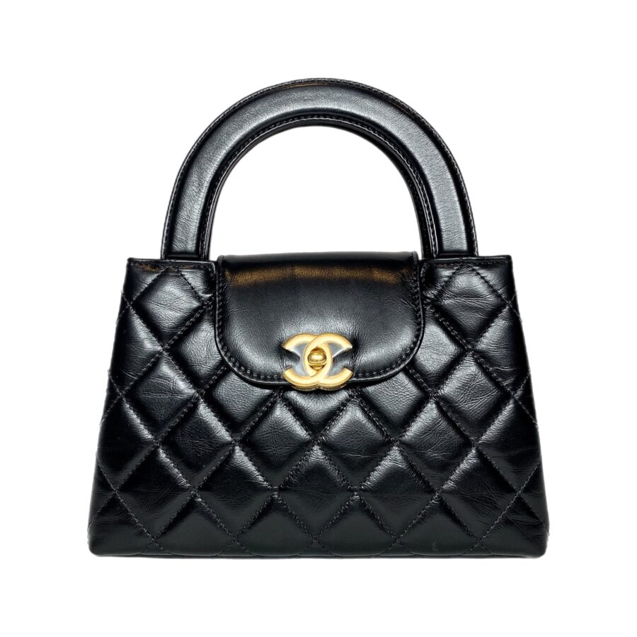 Chanel Black Nano Kelly Top Handle | Studio Nafay