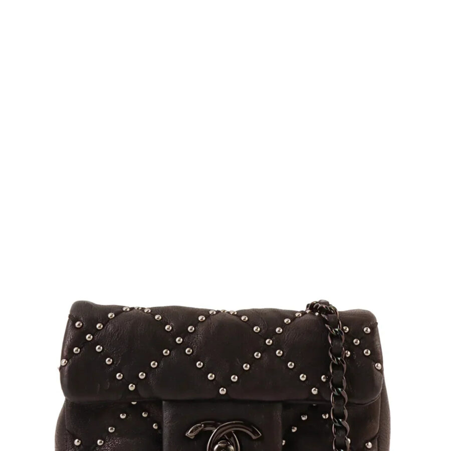 Chanel Around Made Studs Turn-Lock Chain Bag Mini Black | Studio Nafay