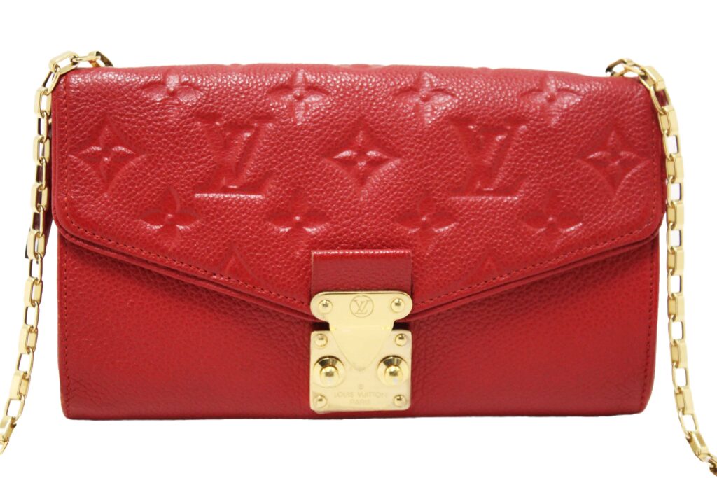 Louis Vuitton Red Empreinte Leather Saint-Germain Pochette With Chain - Product Image 2