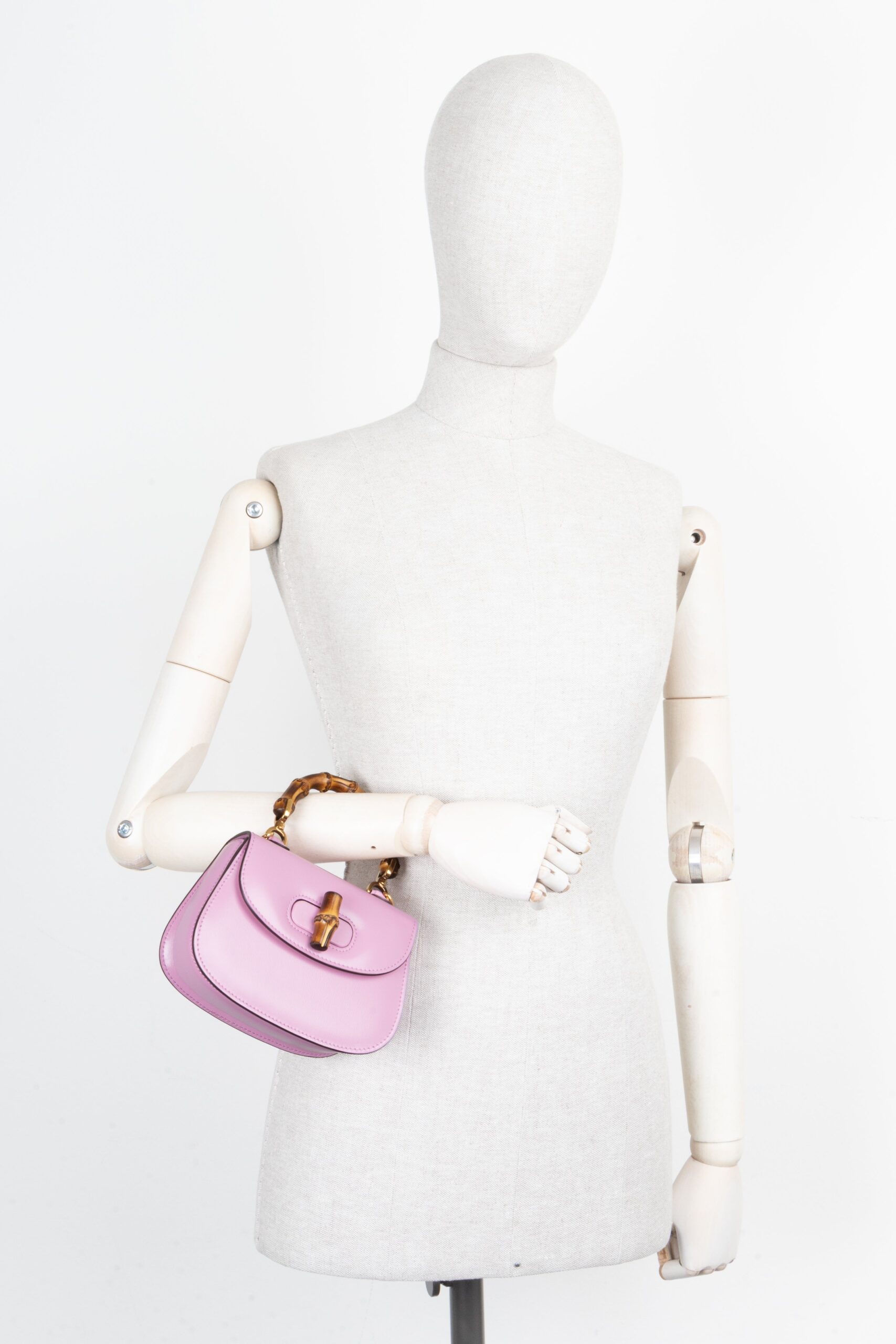 GUCCI Bamboo Mini Top Handle Bag Pink