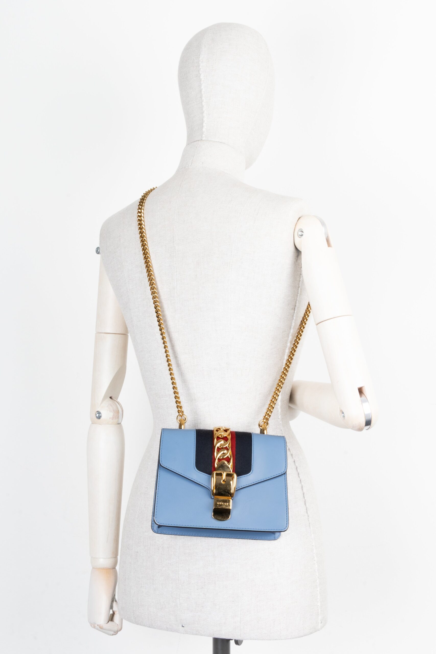 GUCCI Mini Sylvie Bag Blue