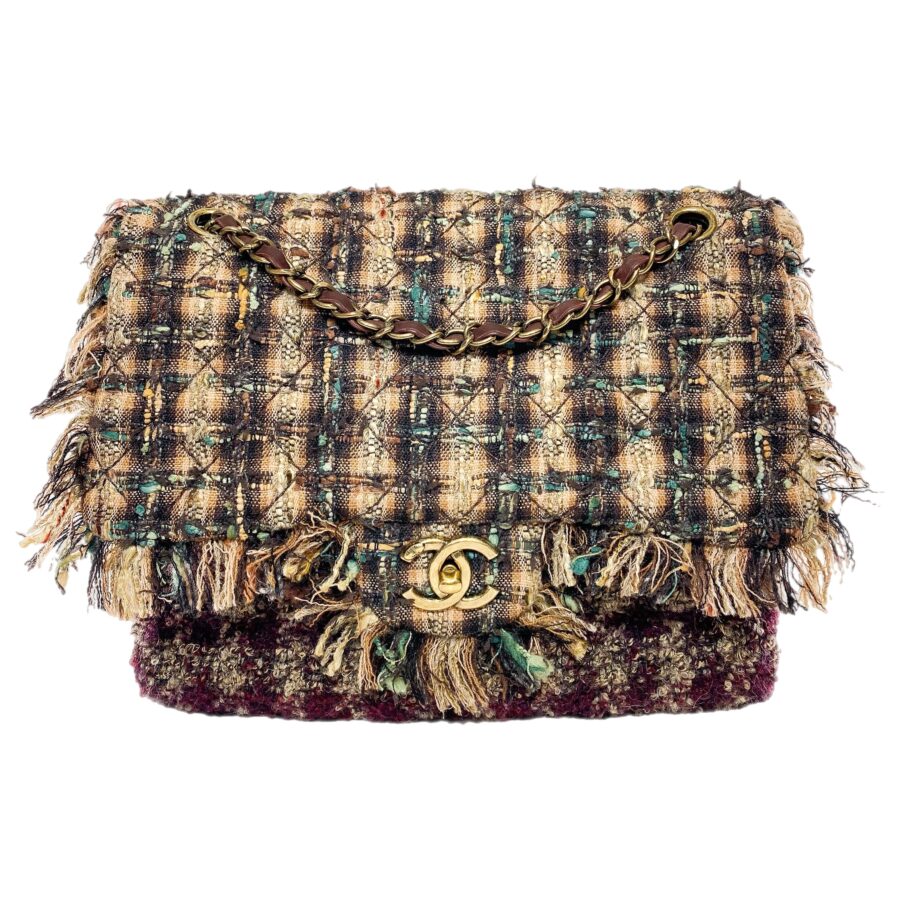 Chanel Multicolor Quilted Tweed Single Flap Bag | Studio Nafay