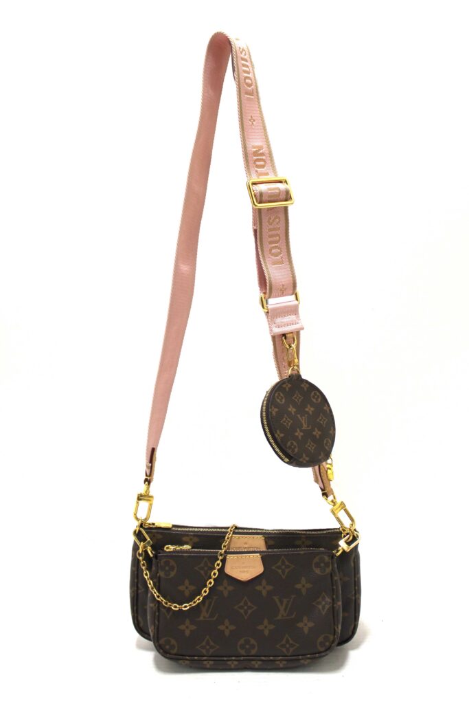 Louis Vuitton Classic Monogram Khaki Pink Strap Multi-Pochette Accessoires Bag - Product Image 2