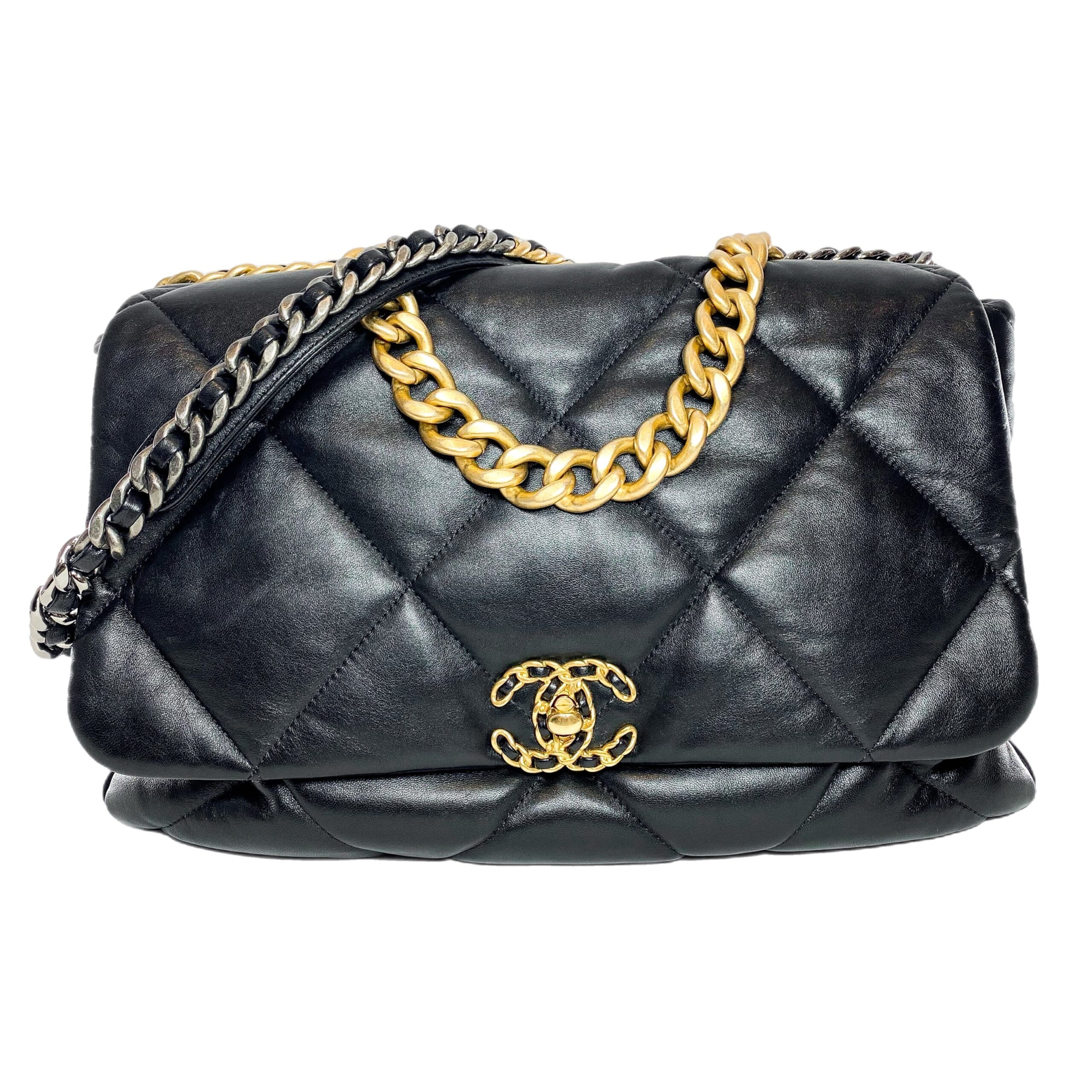 Chanel Flap Lambskin Black Shoulder Bag 10