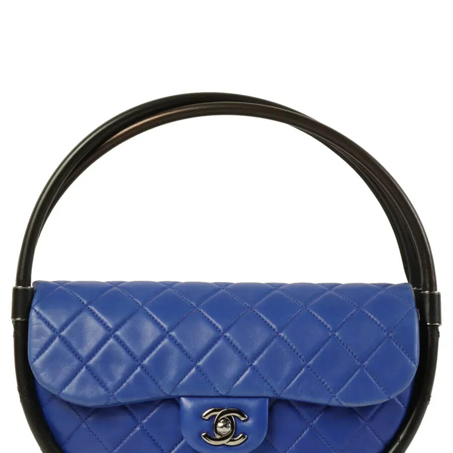 Chanel Around Made Hula Hoop Top Handle Bag Blue/Black | Studio Nafay