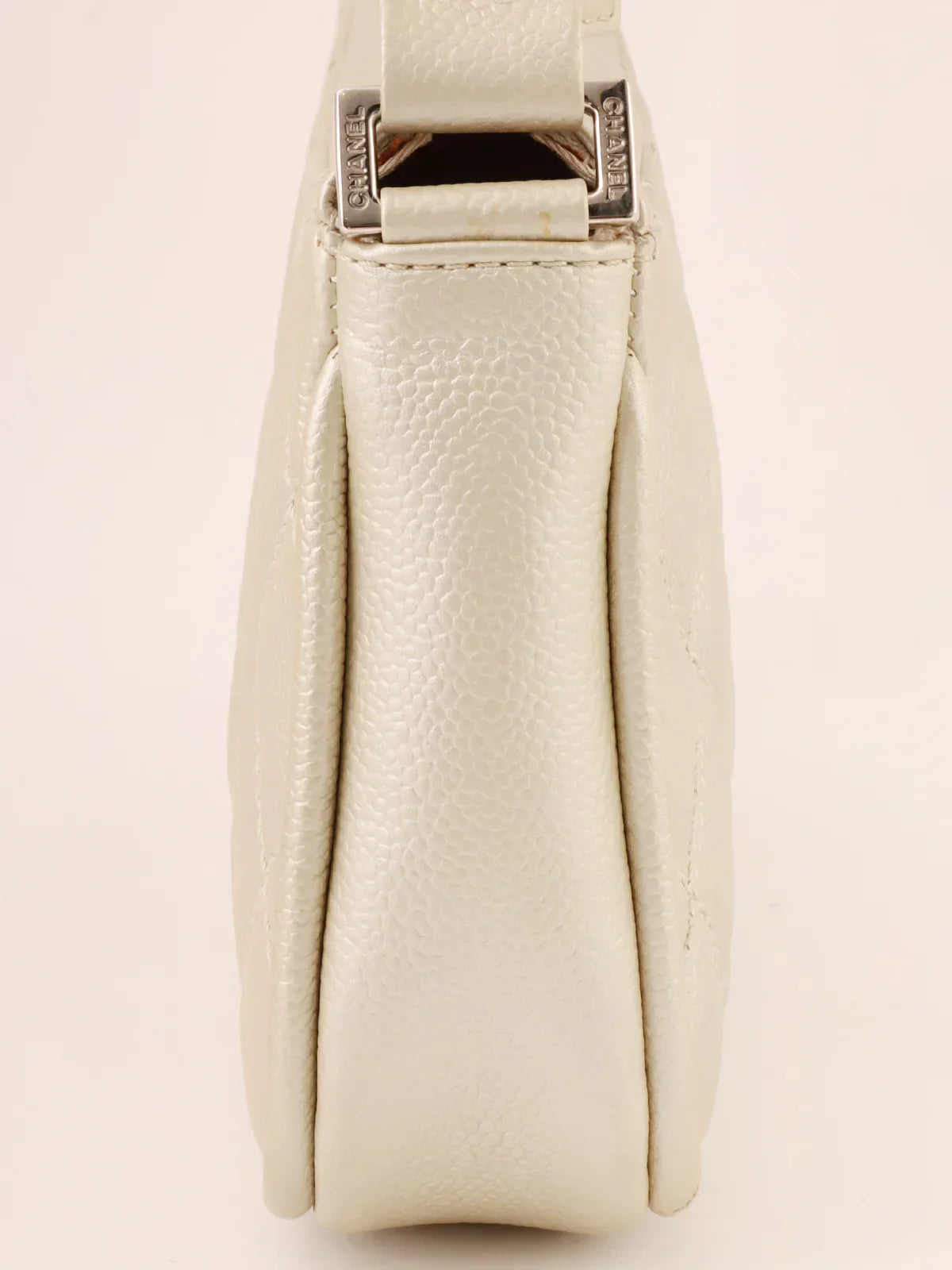 Chanel Around Made Cc Mark Stitch Shoulder Bag Champagne Gold