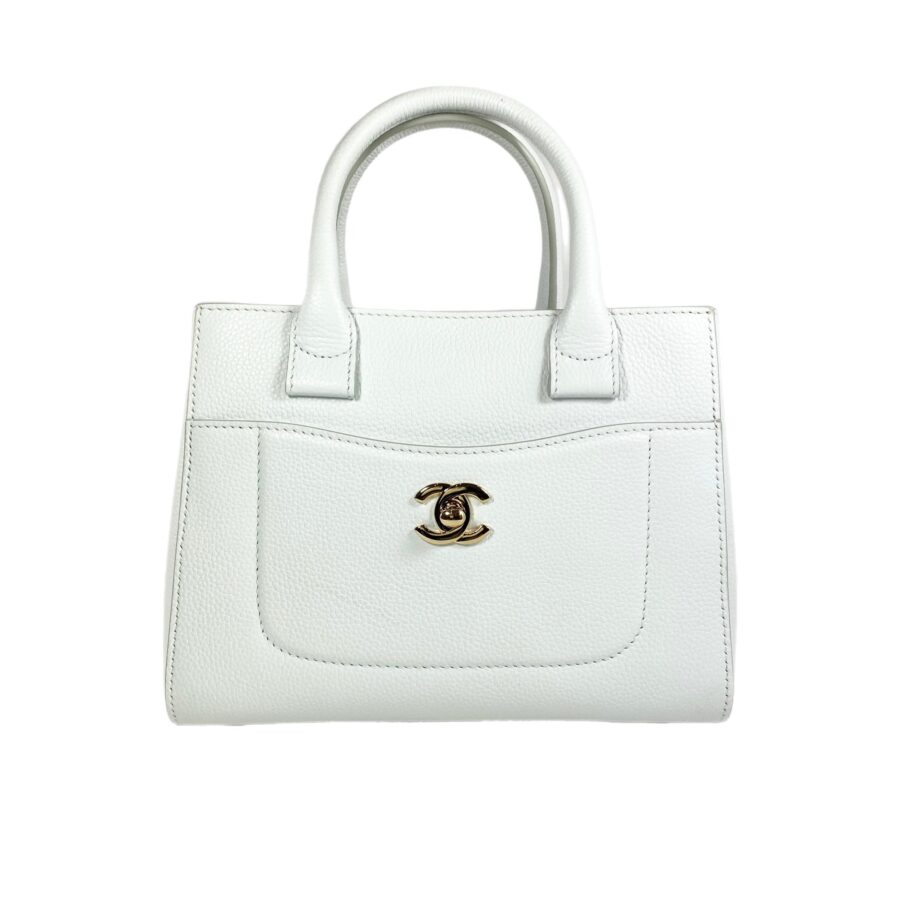 Chanel Mini Calfskin White Neo Executive Shopper Tote | Studio Nafay