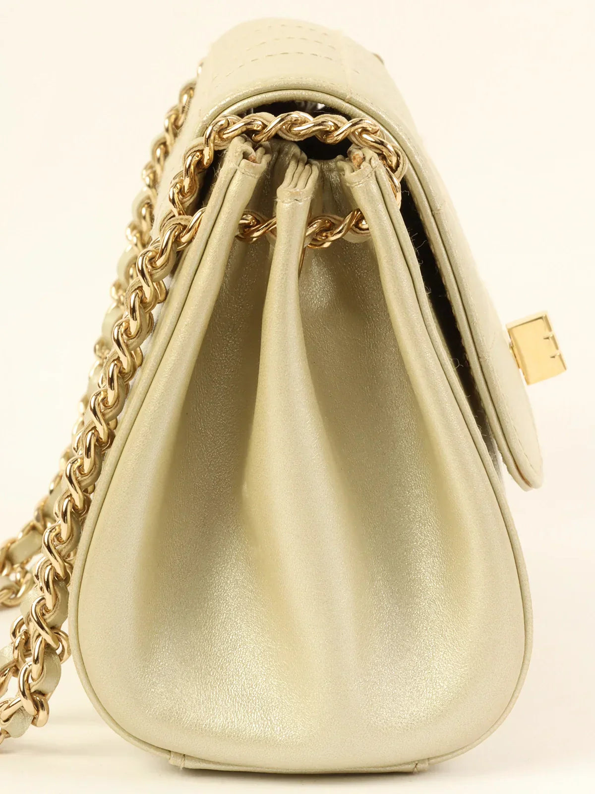 Chanel Around Made Chocolate Bar. Mini Chain Bag Champagne Gold