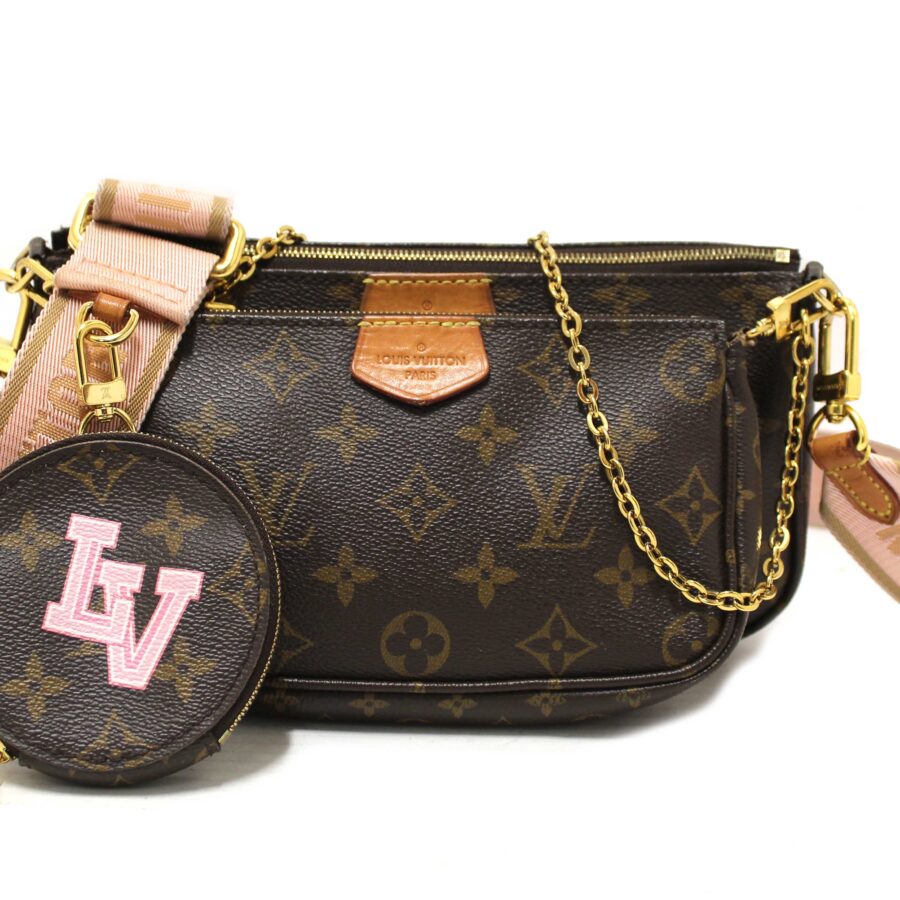 Louis Vuitton Classic Monogram Pink Strap Multi-Pochette Accessoires Bag | Studio Nafay