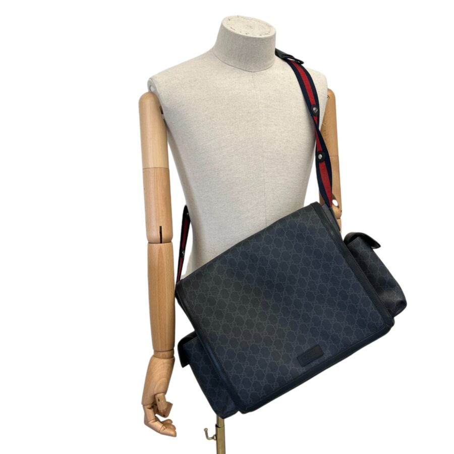 Women's Gg Web Large Baby Changing Bag Black | Studio Nafay